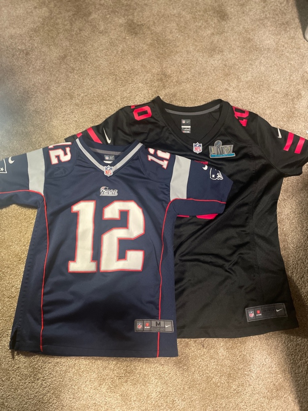 NFL Kids' Navy & Black Football Jerseys with Red Accents